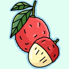 Lychee Coloring Page