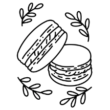 Macarons Coloring Page