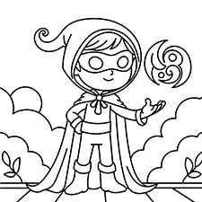 Ballerina Playing A Piano Coloring Page