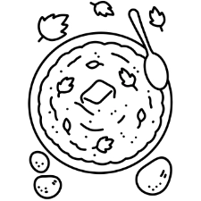 Mashed Potatoes Coloring Page