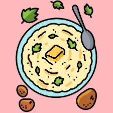 Mashed Potatoes Coloring Page