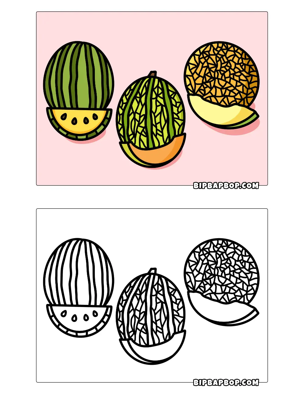 Melon Collection Coloring Page