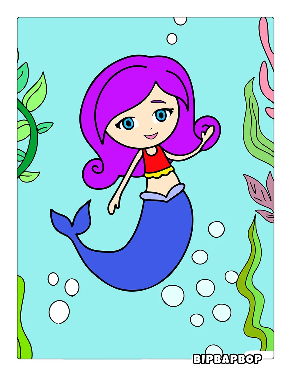 Mermaid & Bubbles Printable