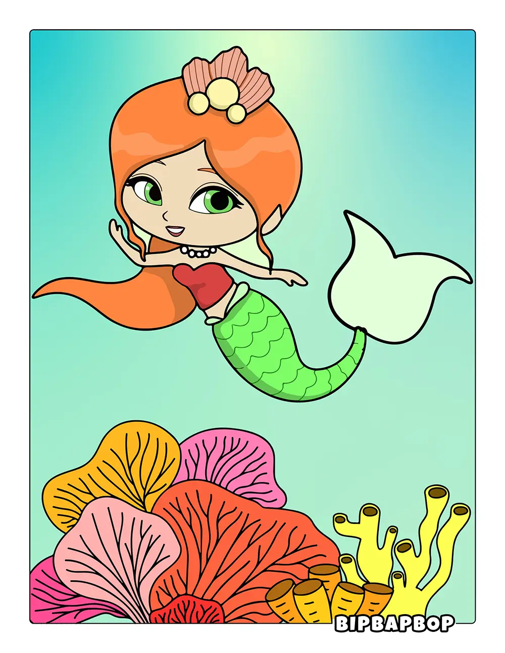 Mermaid & Corals Printable