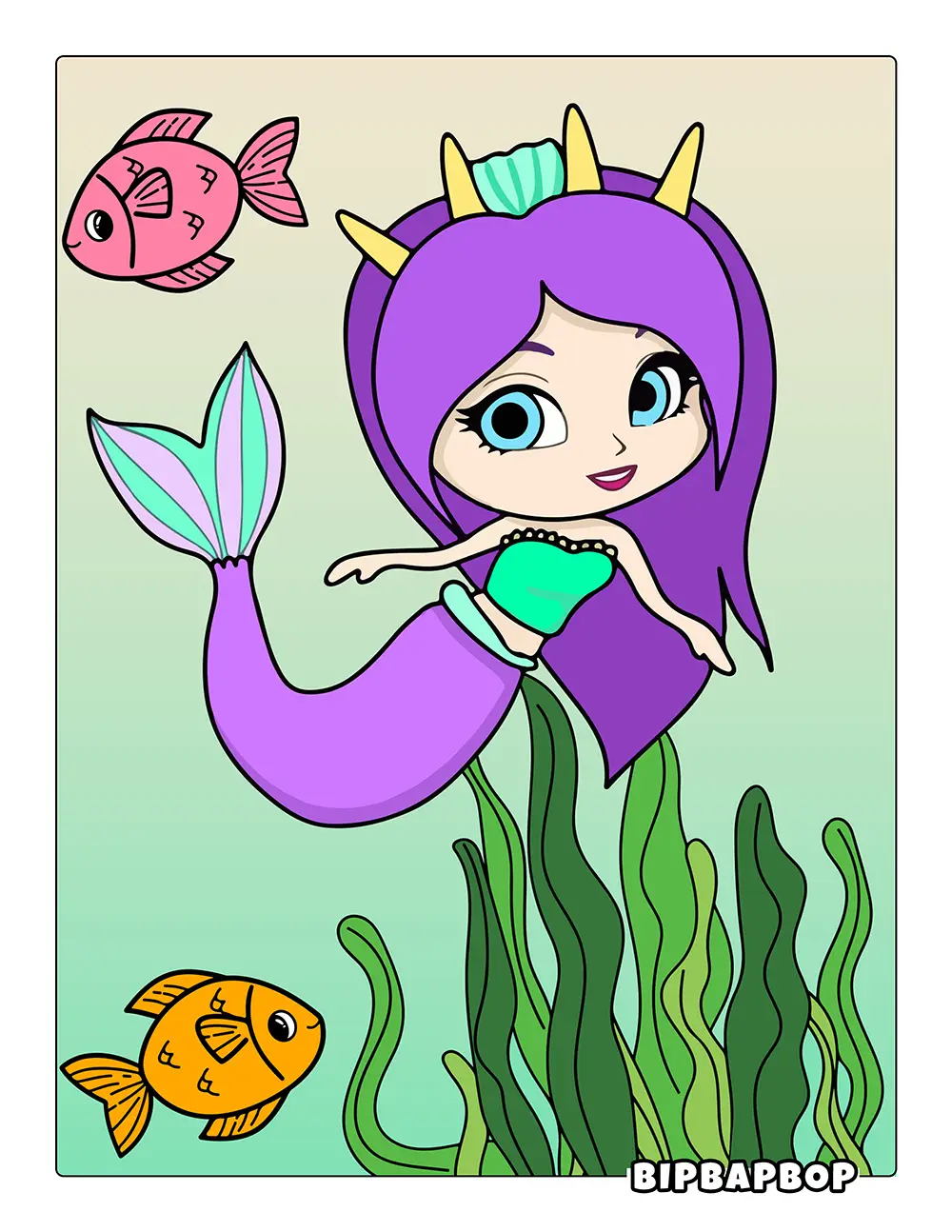 Mermaid & Shipwreck Printable