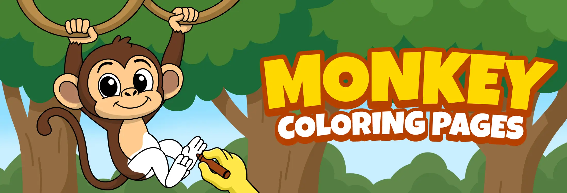 Monkey Coloring Pages