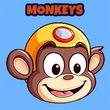 Cute Monkey Colouring Pages