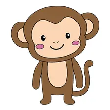 Standing Monkey Printable