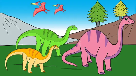 Mummy & Baby Diplodocus Coloring Page Color