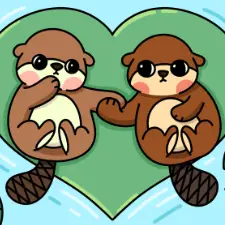 My Otter Half Coloring Page