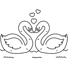 My Swan And Only Coloring Page