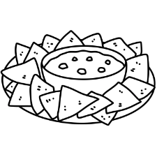Nacho Dip Coloring Page