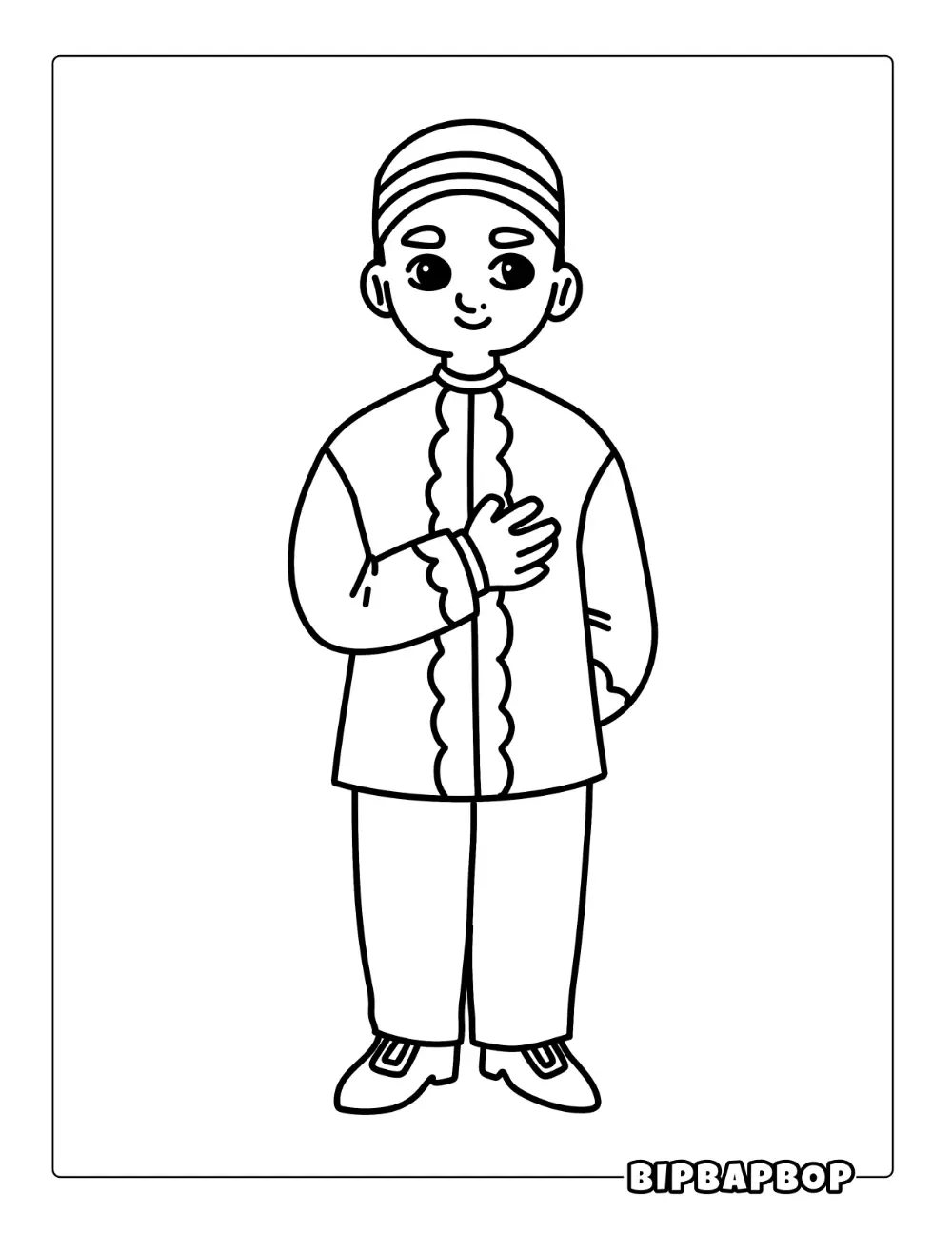Nigerian Boy Coloring Page