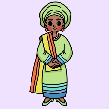 Nigerian Girl Coloring Page