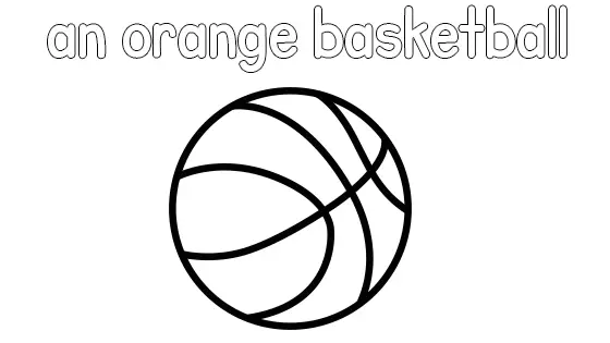 An Orange Basketball Coloring Page