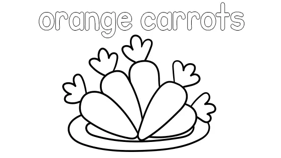 Orange Carrots Coloring Page