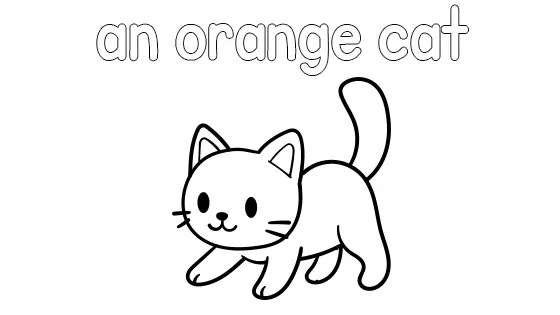 An Orange Cat Coloring Page