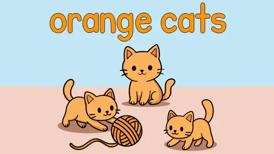 Orange Cats Coloring Page