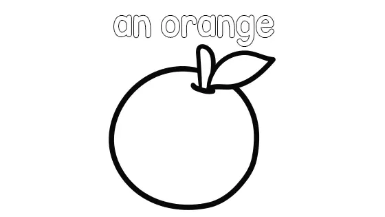 An Orange Coloring Page