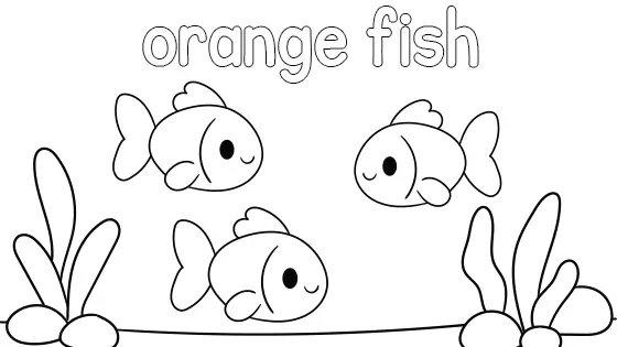Orange Fish Coloring Page