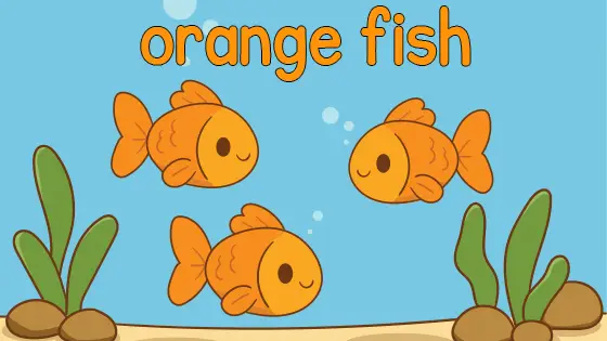 Orange Fish Coloring Page