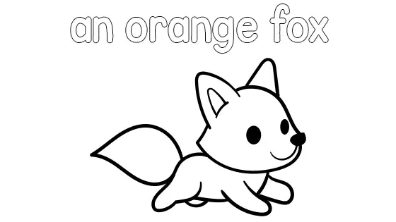 An Orange Fox Coloring Page