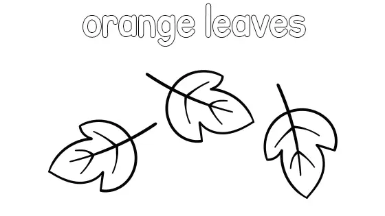 Orange Leaves Coloring Page