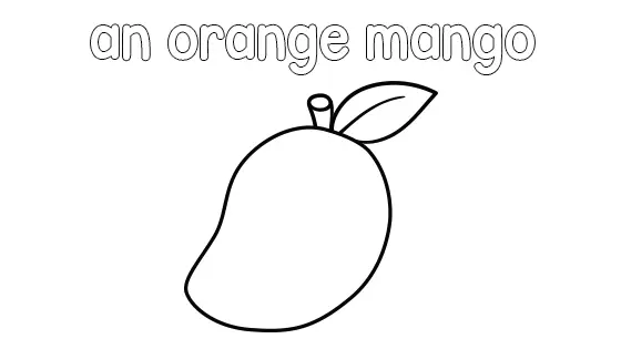 An Orange Mango Coloring Page