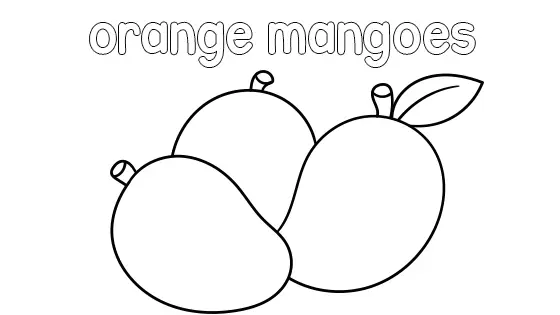 Orange Mangoes Coloring Page