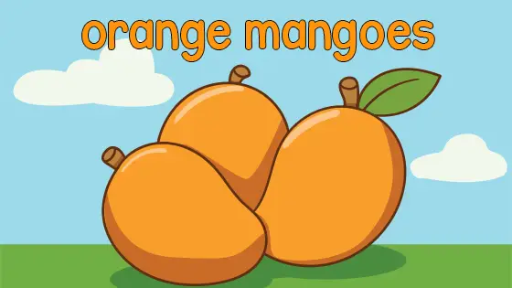Orange Mangoes Coloring Page