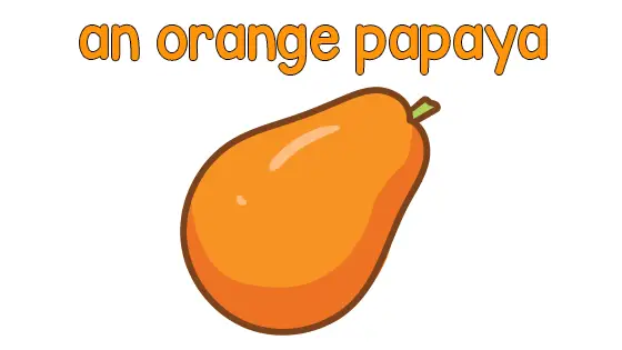 An Orange Papaya Coloring Page