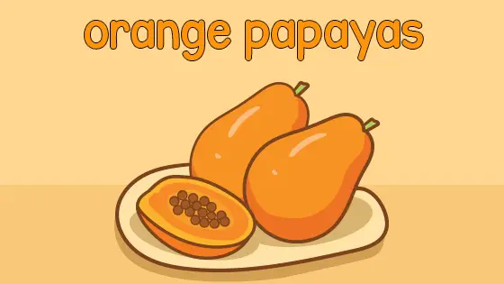 Orange Papayas Coloring Page