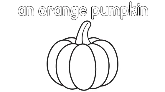 An Orange Pumpkin Coloring Page