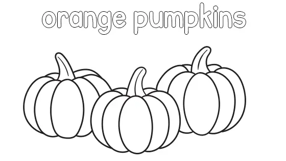 Orange Pumpkins Coloring Page