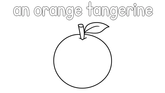 An Orange Tangerine Coloring Page