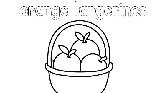 Orange Tangerines Coloring Page
