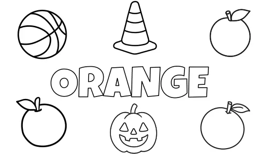Orange Things Coloring Page