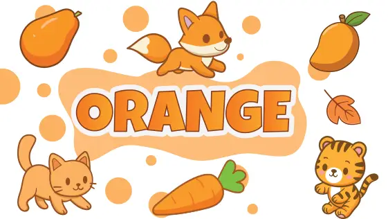Orange Things in Nature Coloring Page