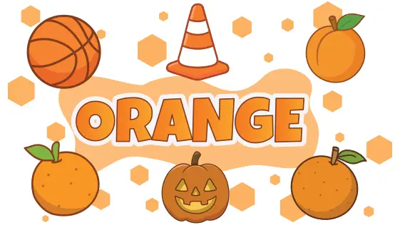 Orange Things Coloring Page
