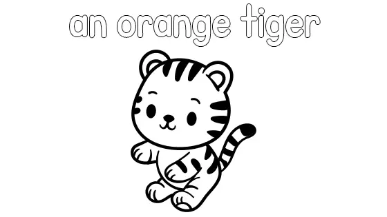 An Orange Tiger Coloring Page