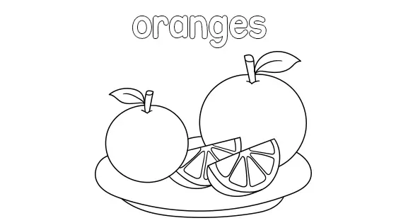 Oranges Coloring Page