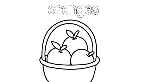 Oranges Coloring Page