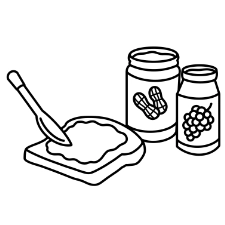 PB&J Sandwich Coloring Page