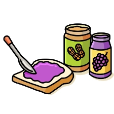 PB&J Sandwich Coloring Page