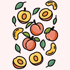Peaches Galore Coloring Page
