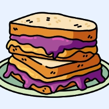 Peanut Butter And Jelly Coloring Page