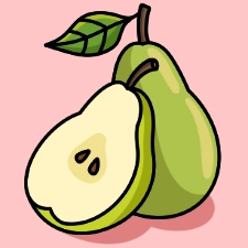 Pear Coloring Page