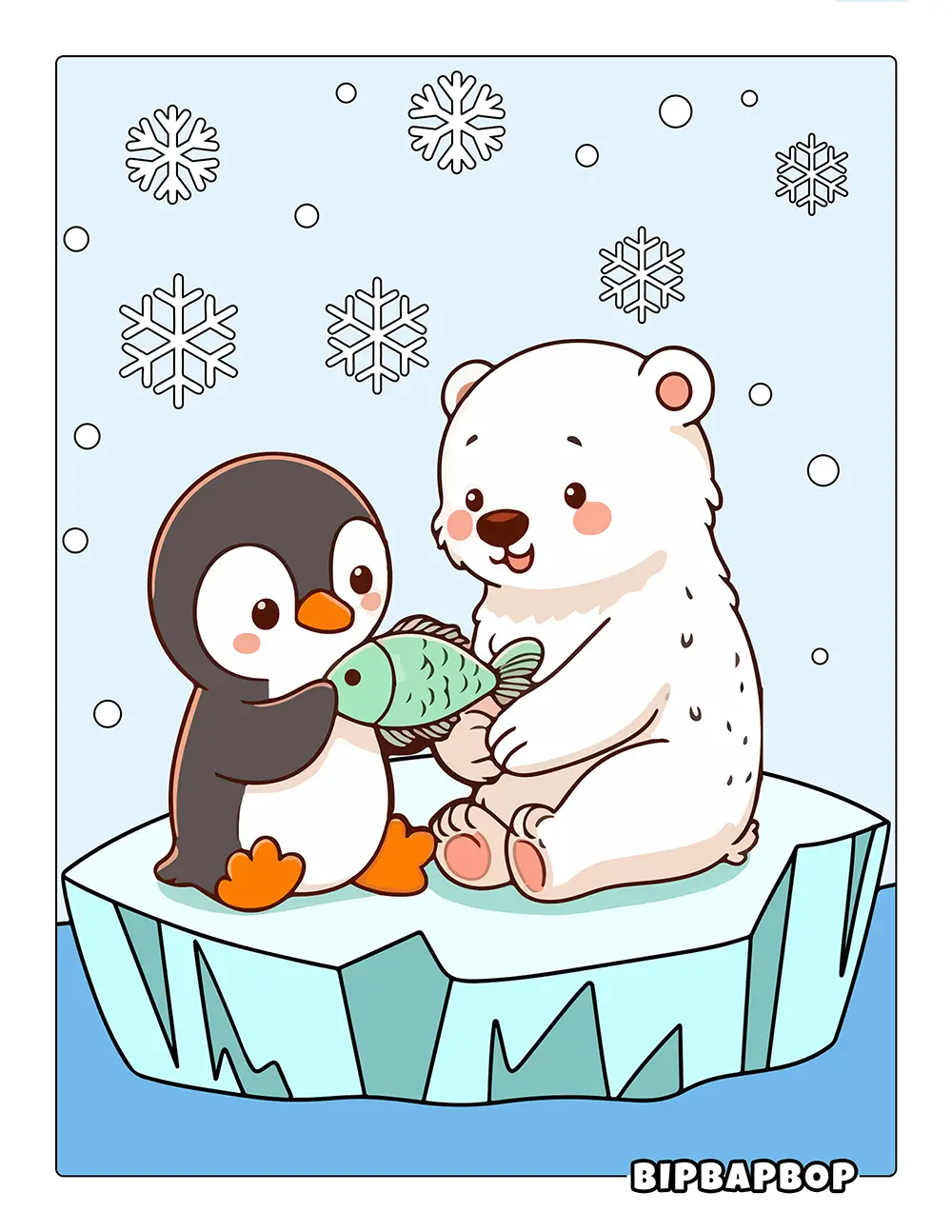 Polar Bear & Penguin Printable