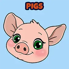 Pig Coloring Page For Kids