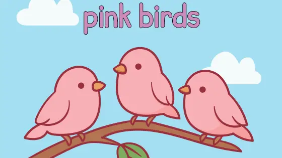 Pink Birds Coloring Page